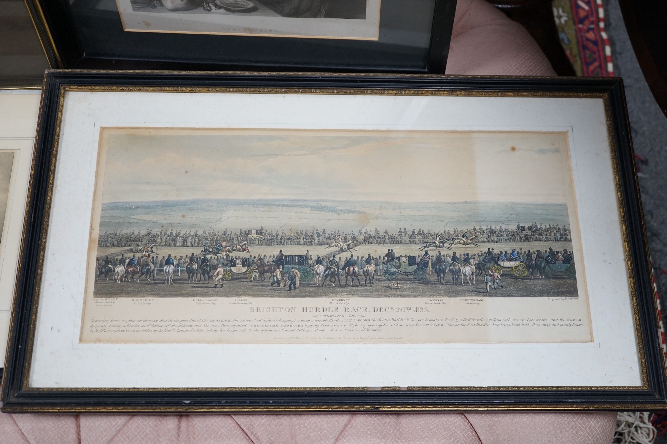 A group of assorted 19th century and later coloured engravings and other prints of Views in an and around Brighton and Lewes, largest 36 x 45cm